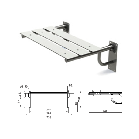 Banco articulado de banho - JMS