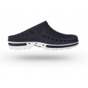 Soca Clog Branco/Azul Marinho Wock