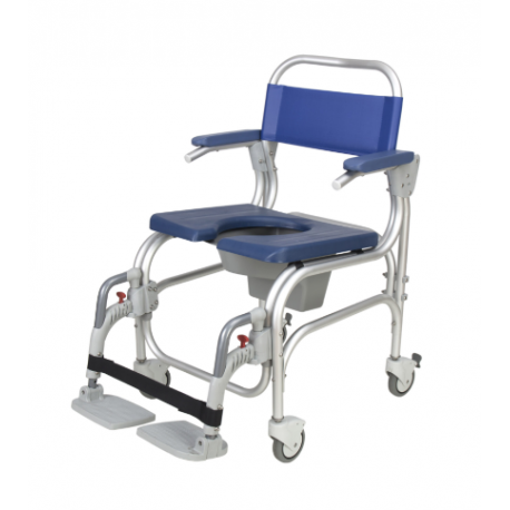 Cadeira sanitária/banho em alumínio com balde Biort