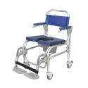 Cadeira sanitária/banho em alumínio com balde