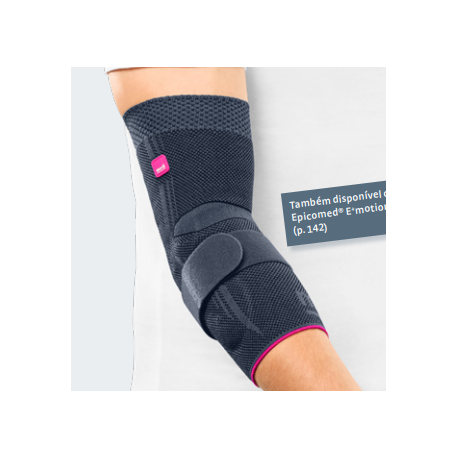 Suporte elástico de cotovelo com almofadas em silicone e tiras de tensão Epicomed