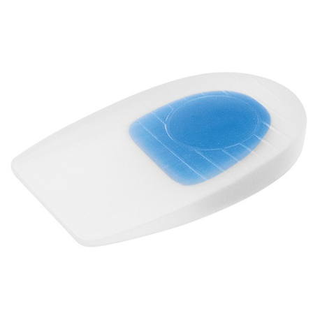 Calcanheira plana em silicone com descarga central Orliman