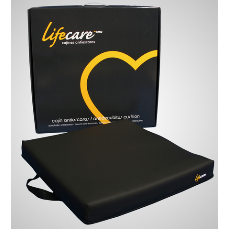 Assento anti-escaras viscoelástico quadrado 40x40x6cm