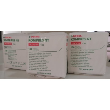 Compressa Tecido Não Tecido (TNT) Não Estéril 10X10 cm BATIST MEDICAL