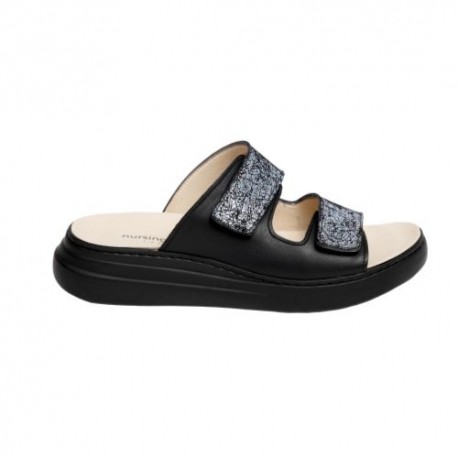 Sandália Pisa Preto Brilhante